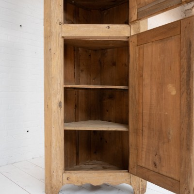 Pair of Wooden Corner Cabinets, Late 19th Century