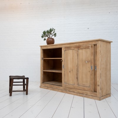 Wooden cabinet with sliding doors, 1950