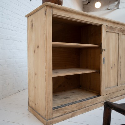 Wooden cabinet with sliding doors, 1950