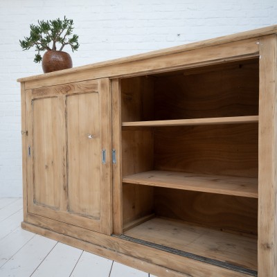 Wooden cabinet with sliding doors, 1950