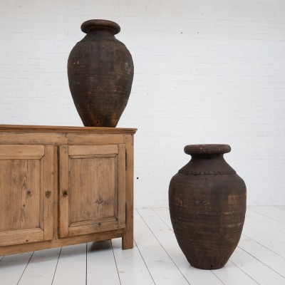 Pair of terracotta jars, late 19th century
