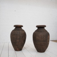 Pair of terracotta jars, late 19th century