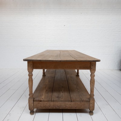 Large wooden draper's table, 1930