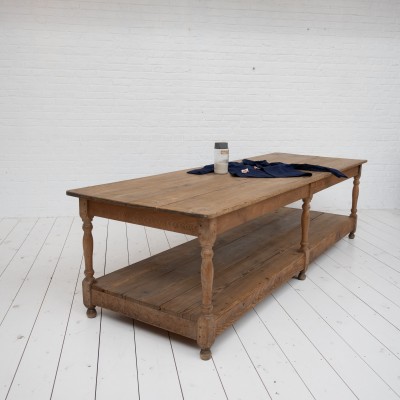 Grande table de drapier en bois, 1930