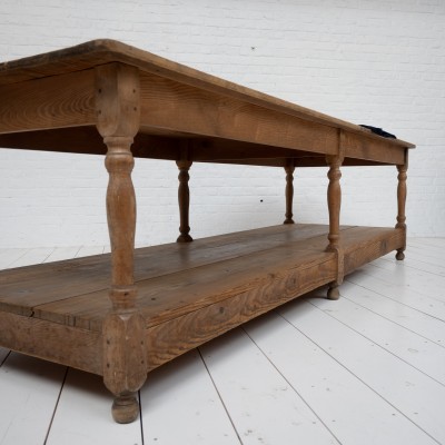 Large wooden draper's table, 1930