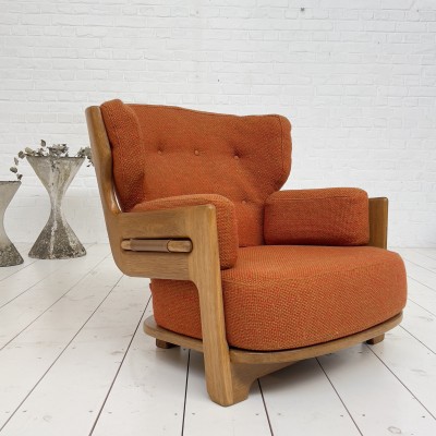 GUILLERME et CHAMBRON  armchairs model DENIS circa 1970 proposed by ECLECTIQUE ANTIQUE dealer.