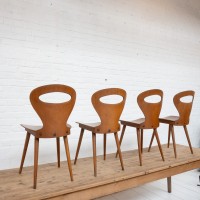 Set of 4 Baumann chairs, 1960