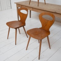 Set of 4 Baumann chairs, 1960