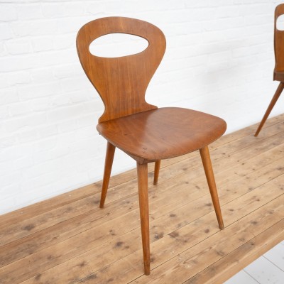 Set of 4 Baumann chairs, 1960