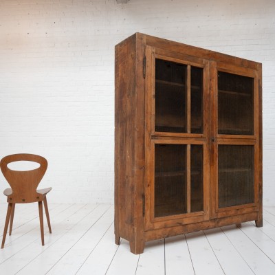 Armoire primitive en bois 1900