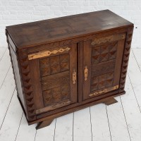 French midcentury brutalist cabinet