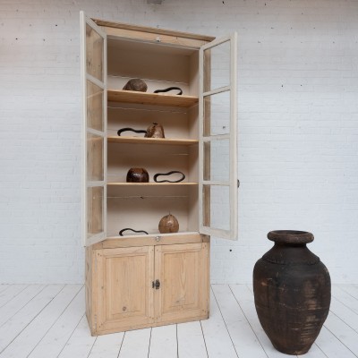 Antique 4-door wooden display cabinet, 1930