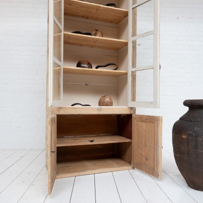 Antique 4-door wooden display cabinet, 1930