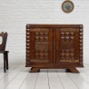 Cabinet brutaliste en chêne vers 1950