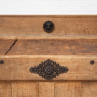 Early 20th century French butcher's block in beech wood