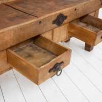 Early 20th century French butcher's block in beech wood