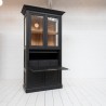 Large black secretary desk