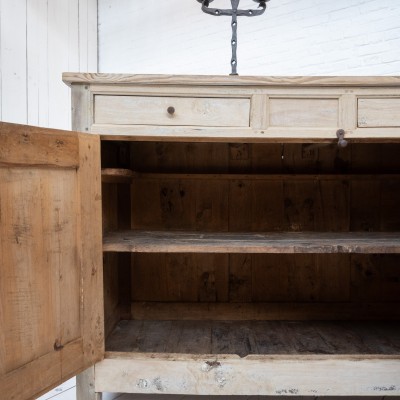 19th-century French rustic wooden buffet