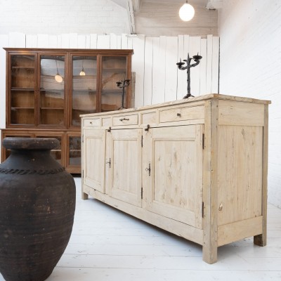 19th-century French rustic wooden buffet