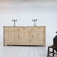 19th-century French rustic wooden buffet