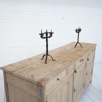 19th-century French rustic wooden buffet