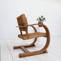 AUDOUX and MINET  rope  chair France 1950s Furniture proposed by ECLECTIQUE ANTIQUE.