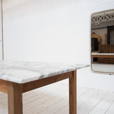 Large wood and marble table, 1950