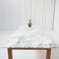 Large wood and marble table, 1950