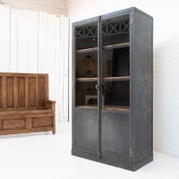 French industrial metal display cabinet, 1930