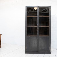 French industrial metal display cabinet, 1930