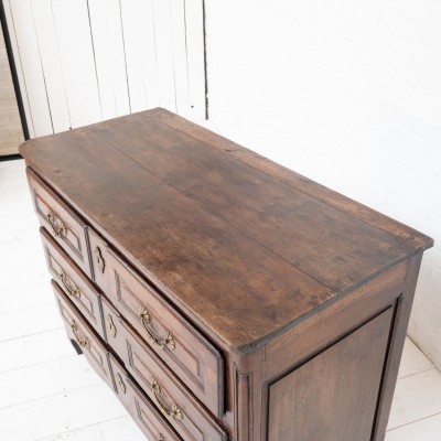 French Louis XVI period walnut chest of drawers, 18th century