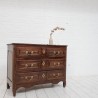 French Louis XVI period walnut chest of drawers, 18th century