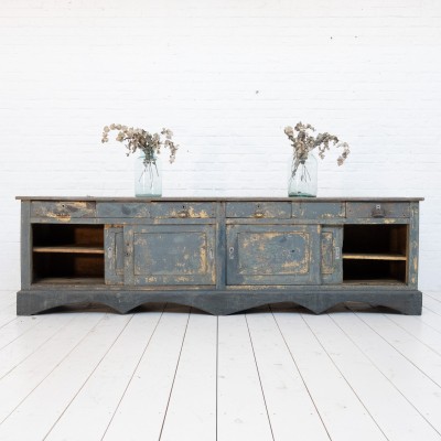 Wooden sideboard with sliding doors, early 20th century