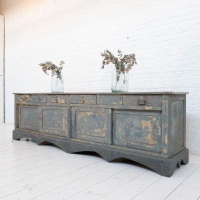 Wooden sideboard with sliding doors, early 20th century