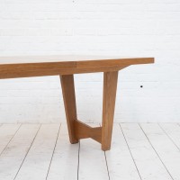 GUILLERME et CHAMBRON oak dining table France circa1960