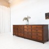 Wood and stone furniture with drawers, 1930