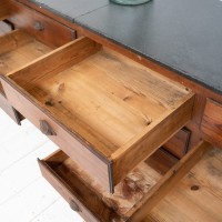 Wood and stone furniture with drawers, 1930