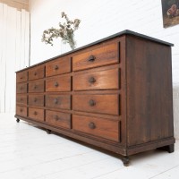 Wood and stone furniture with drawers, 1930