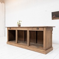 French oak shop counter, early 20th century