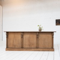 French oak shop counter, early 20th century