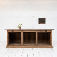 French oak shop counter, early 20th century