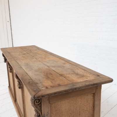 French oak shop counter, early 20th century