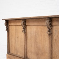 French oak shop counter, early 20th century