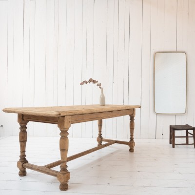 Oak farm table, early 20th century