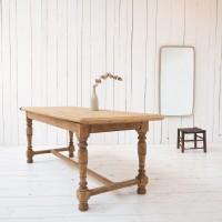 Oak farm table, early 20th century