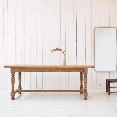 Ancienne table de ferme en chêne , 1900