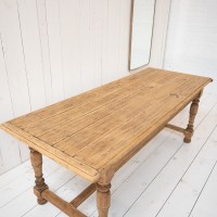 Oak farm table, early 20th century