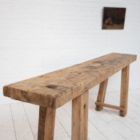 Primitive elm console table, 1900