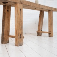 Primitive elm console table, 1900