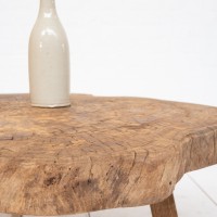 Table basse primitive en bois, début 20ème